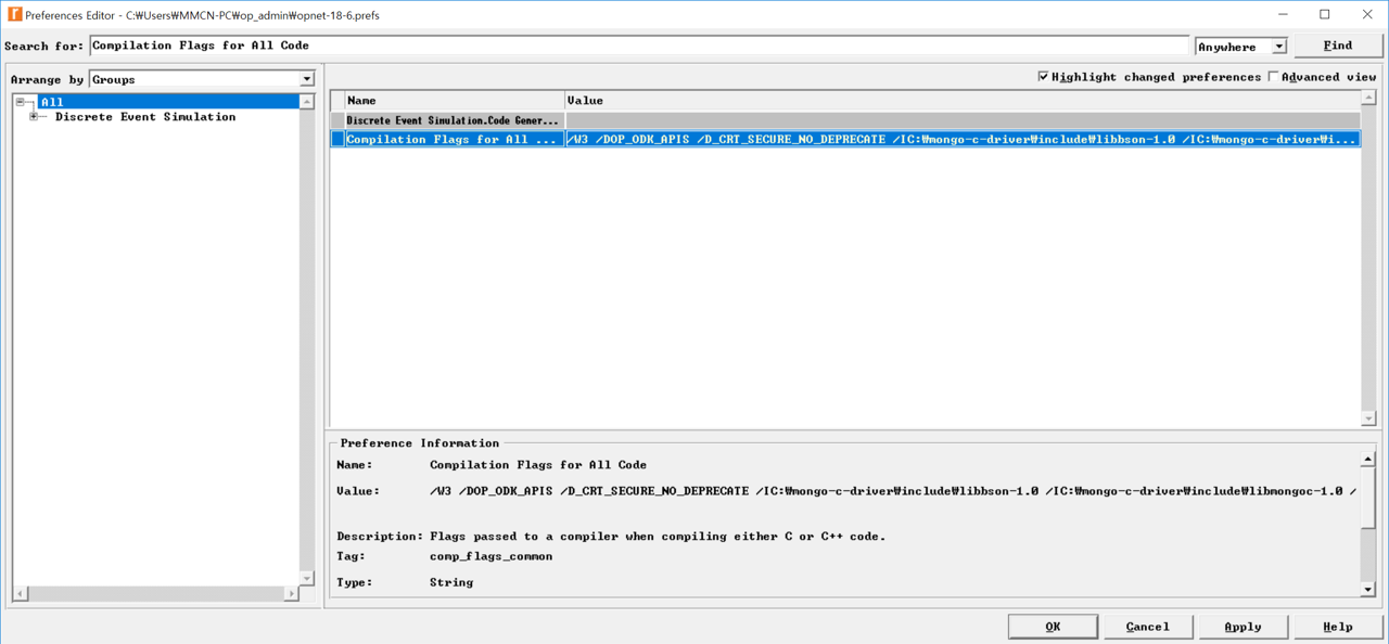 Riverbed Modeler Header Path Setup